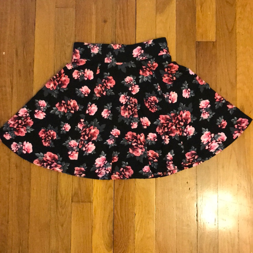 H&M floral skater skirt